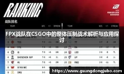 FPX战队在CSGO中的整体压制战术解析与应用探讨