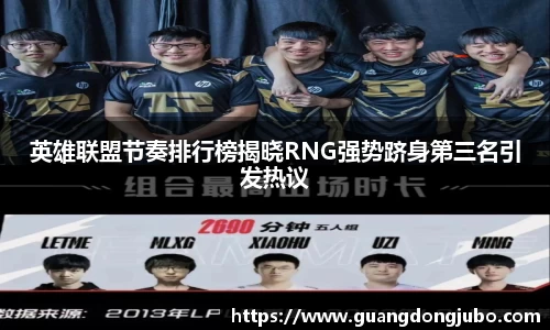 英雄联盟节奏排行榜揭晓RNG强势跻身第三名引发热议